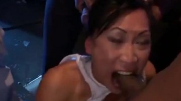 Asian Is Forced To Deepthroat Cock