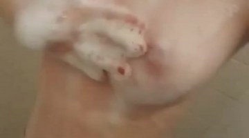 Amateur girlfriend toys and sucks with facial
